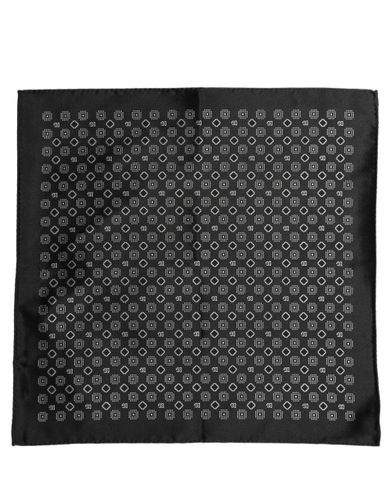 Black White Patterned Pocket Square Men's Scarf - Dolce & Gabbana - Modalova