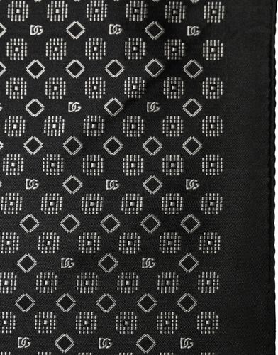 Black White Patterned Pocket Square Men's Scarf - Dolce & Gabbana - Modalova