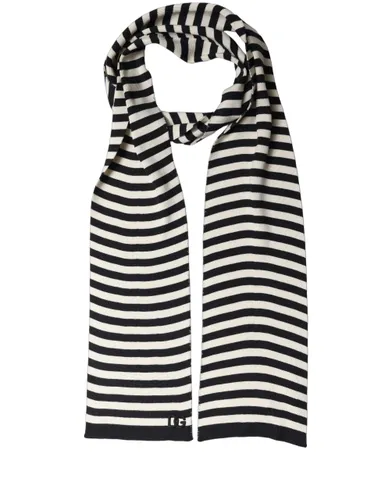 Black White Stripes Silk Knitted Shawl Men's Scarf - Dolce & Gabbana - Modalova