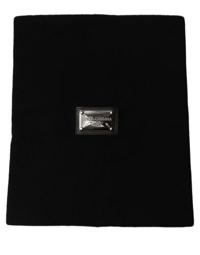 Cashmere Logo Plaque Neck Warmer Men's Scarf - Dolce & Gabbana - Modalova