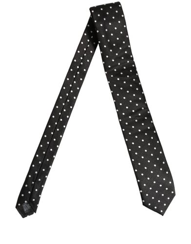 White Polka Dots Silk Adjustable Men'sd NeckMen's Men's Tie (Pre-Owned) - Dolce & Gabbana - Modalova