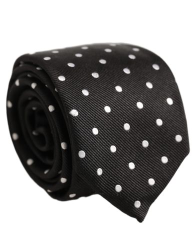 White Polka Dots Silk Adjustable Men'sd NeckMen's Men's Tie (Pre-Owned) - Dolce & Gabbana - Modalova