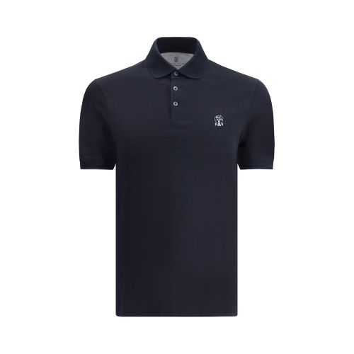 Cotton Polo Men's Shirt - Brunello Cucinelli - Modalova