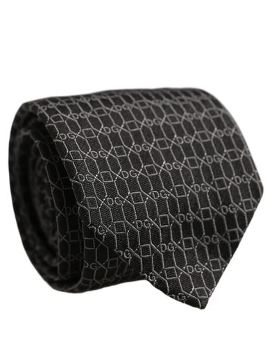 Silk DG Monogram Adjustable Men'sd NeckMen's Men's Tie - Dolce & Gabbana - Modalova