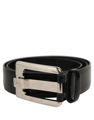 Leather Silver Tone Metal Buckle Men's Belt (Pre-Owned) - Dolce & Gabbana - Modalova