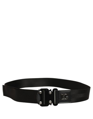 Men Fabric Strap Logo Metal Buckle Men's Belt - Dolce & Gabbana - Modalova