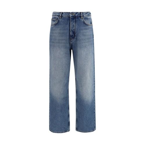 Cotton Slim Fit Men's Jeans - Off-White - Modalova