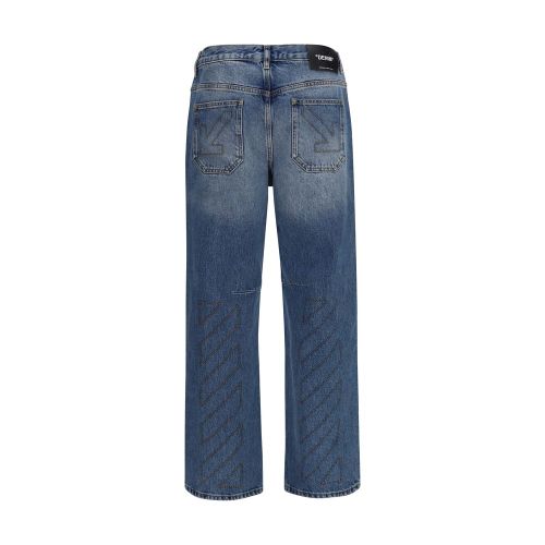 Cotton Slim Fit Men's Jeans - Off-White - Modalova