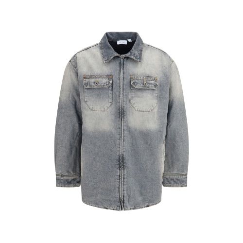 Cotton Denim Men's Jacket - Off-White - Modalova