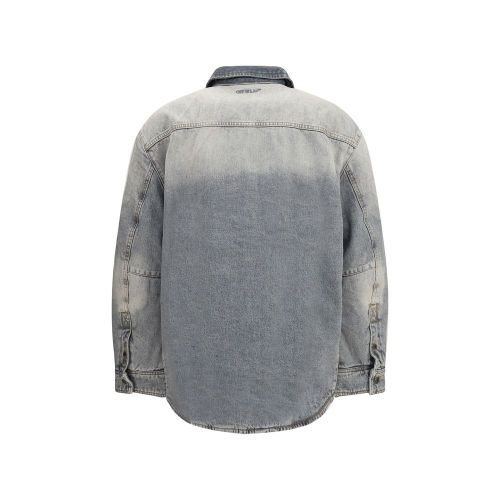 Cotton Denim Men's Jacket - Off-White - Modalova