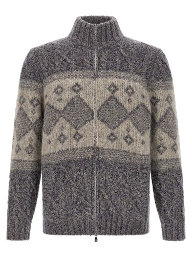 Virgin Wool Men's Cardigan - Brunello Cucinelli - Modalova