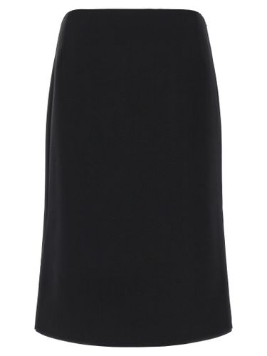 Fendi Black Wool Midi Women's Skirt - Fendi - Modalova