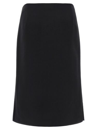 Fendi Black Wool Midi Women's Skirt - Fendi - Modalova