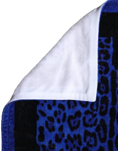 Leopard DG Logo 100% Cotton Beach Women's Towel - Dolce & Gabbana - Modalova