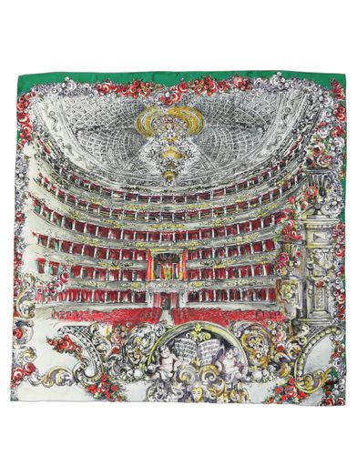 Silk Printed Square Foulard Women's Scarf - Dolce & Gabbana - Modalova