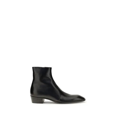 Calf Leather Bos Taurus Ankle Men's Boots - Saint Laurent - Modalova