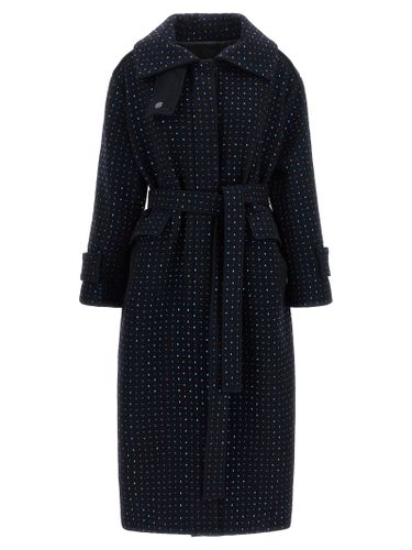 PINKO Blue Wool Women's Coat - PINKO - Modalova