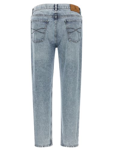 Cotton High-Waisted Men's Jean - Brunello Cucinelli - Modalova