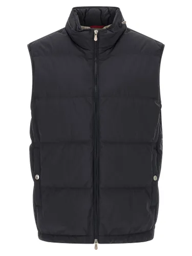 Polyester Sleeveless Men's Jacket - Brunello Cucinelli - Modalova