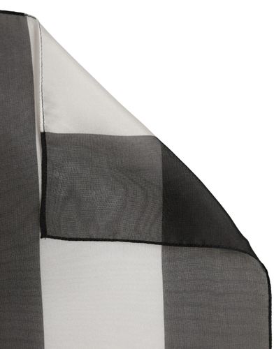 Black White Stripe Silk Square Foulard Women's Scarf - Dolce & Gabbana - Modalova