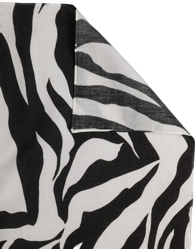 Black White Zebra Cotton Lace Stole Women's Scarf - Dolce & Gabbana - Modalova
