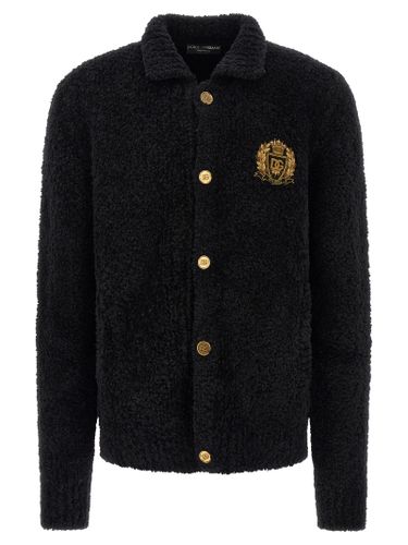 Alpaca Leather Men's Cardigan - Dolce & Gabbana - Modalova