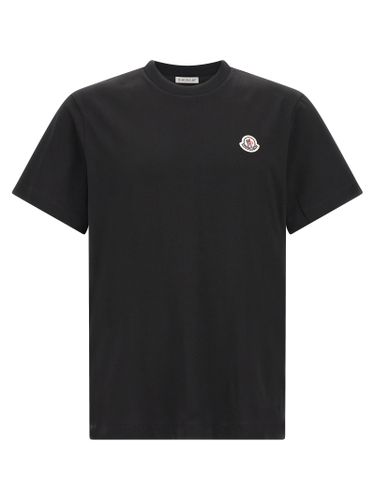 Moncler Black Cotton Men's T-Shirt - Moncler - Modalova