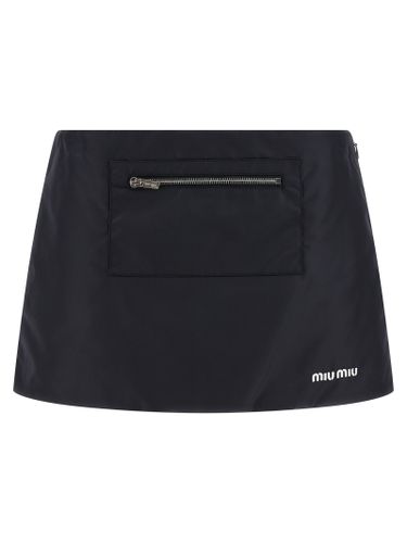 Recycled Polyamide Long Women's Skirt - Miu Miu - Modalova