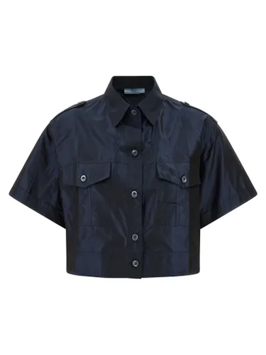 Prada Blue Silk Women's Blouse - Prada - Modalova