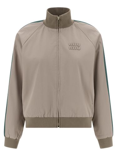 Miu Miu Gray Cotton Women's Bomber - Miu Miu - Modalova