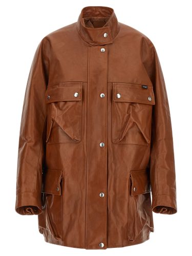 Calfskin Leather Women's Jacket - Prada - Modalova