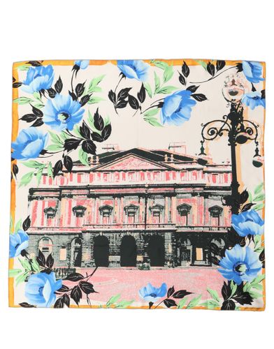 Printed Silk Square Foulard Women's Scarf - Dolce & Gabbana - Modalova