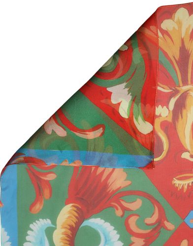 Silk Printed Square Foulard Women's Scarf - Dolce & Gabbana - Modalova