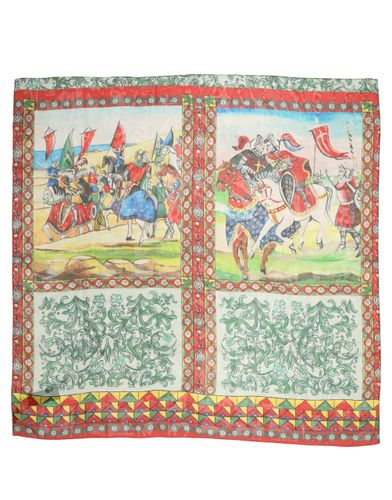 Silk Printed Foulard Women's Scarf - Dolce & Gabbana - Modalova