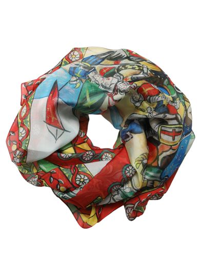 Silk Printed Foulard Women's Scarf - Dolce & Gabbana - Modalova