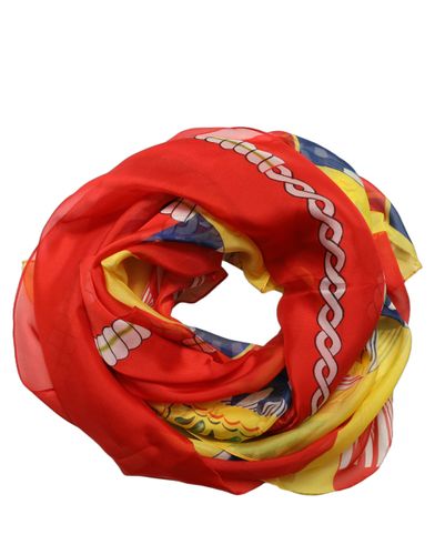 Silk Printed Square Foulard Women's Scarf - Dolce & Gabbana - Modalova