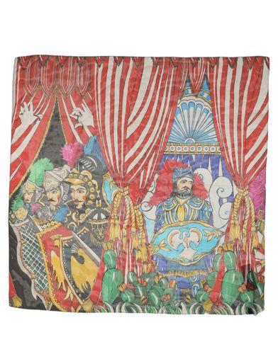 Silk Printed Square Foulard Women's Scarf - Dolce & Gabbana - Modalova