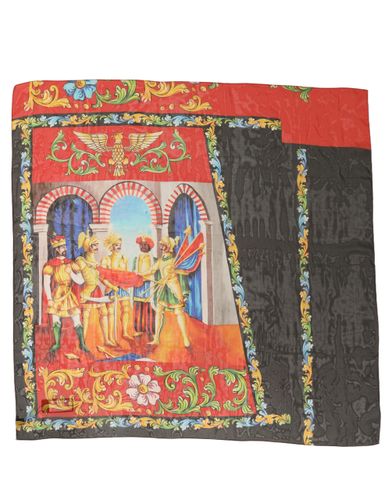 Silk Printed Square Foulard Women's Scarf - Dolce & Gabbana - Modalova