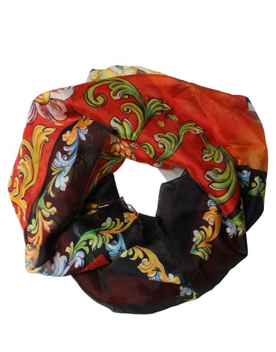 Silk Printed Square Foulard Women's Scarf - Dolce & Gabbana - Modalova