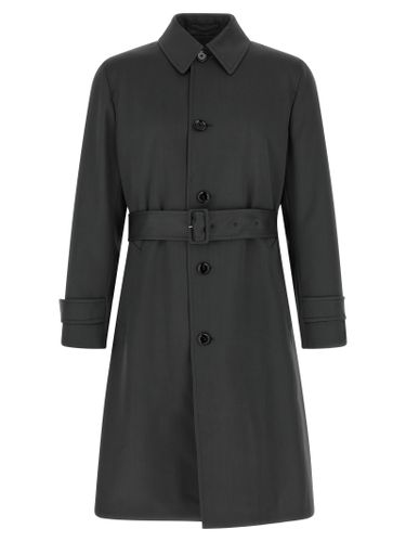 Lardini Gray Virgin Wool Men's Coat - Lardini - Modalova
