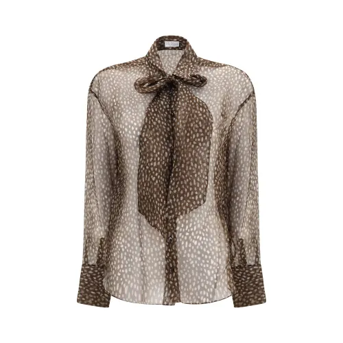 Silk Pattern Women's Shirt - Brunello Cucinelli - Modalova