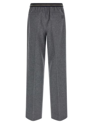 Virgin Wool Casual Women's Pants - Miu Miu - Modalova