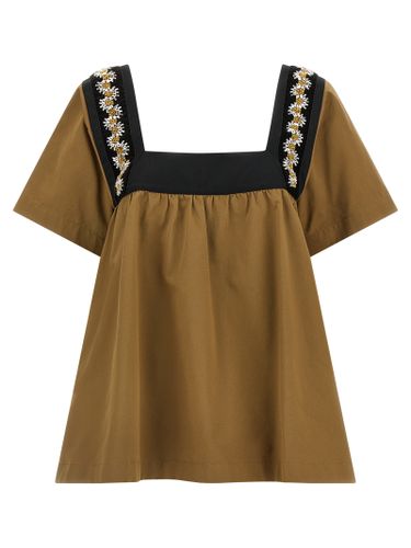 Prada Beige Cotton Women's Blouse - Prada - Modalova