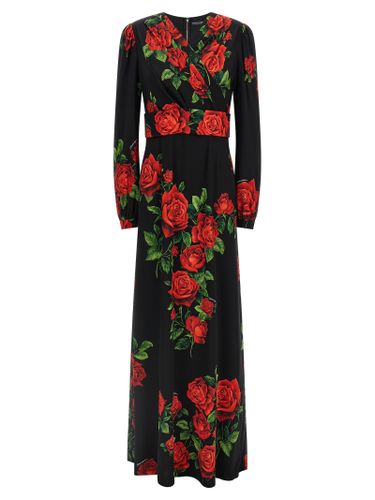 Silk Long Women's Dress - Dolce & Gabbana - Modalova