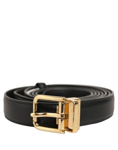 Leather Double Wrap Metal Buckle Women's Belt - Dolce & Gabbana - Modalova