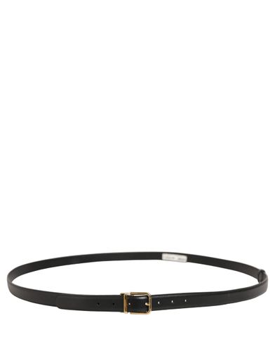 Leather Double Wrap Metal Buckle Women's Belt - Dolce & Gabbana - Modalova