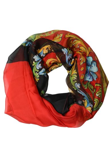 Silk Printed Square Foulard Women's Scarf - Dolce & Gabbana - Modalova