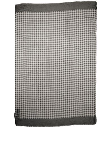 Black White Napoli Silk Gingham Shawl Women's Scarf - Dolce & Gabbana - Modalova