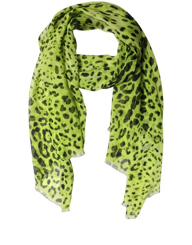 Green Leopard Print Silk Shawl Stole Women's Scarf - Dolce & Gabbana - Modalova