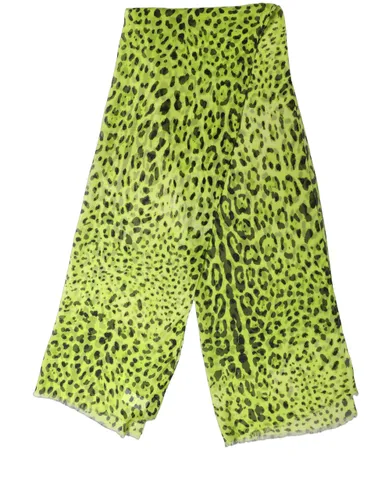 Green Leopard Print Silk Shawl Stole Women's Scarf - Dolce & Gabbana - Modalova